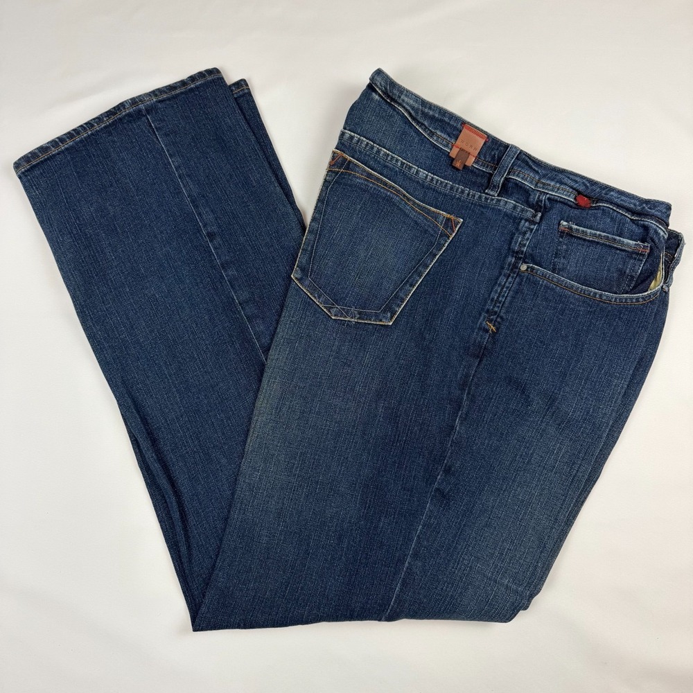 WORN Men's Big and Tall Straight Leg Dark Wash Denim Work Blue Jean 40x36